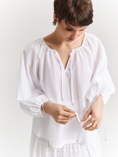 Блуза с объемными рукавами (42) Elis