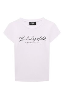 Хлопковая футболка Karl Lagerfeld Kids