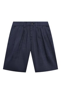 Шорты изо льна и хлопка Emporio Armani