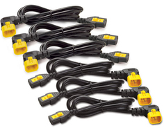 Комплект кабелей APC AP8702R-WW Power Cord Kit (6 ps), Locking, IEC 320 C13 to IEC 320 C14 (90 degree), 10A, 208/230V, 0,6 m, 3 Left + 3 Right (repl. A.P.C.