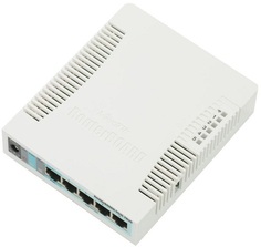 Маршрутизатор Mikrotik RouterBOARD RB951G-2HnD 802.11b/g/n, порты: (5) 10/100/1000 Gigabit Ethernet ports; Atheros AR9344 600MHz; 128MB DDR2; OS: L4 (