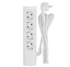 Удлинитель сетевой Старт С/У S 4x1 ZDV 4 розетки с заземлением, 1,5 м, провод ПВС с сечением 3*1,5 мм², 3680 Вт, 16 А, кнопка ВКЛ/ВЫКЛ, защитные шторк