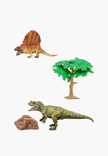 Набор фигурок Masai Mara Динозавры и драконы серии "Мир динозавров": акрокантозавр, диметродон (набор фигурок из 4 предметов)