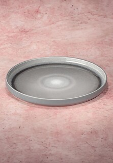 Тарелка Elan Gallery 25,5х25,5х2,5 см, Серый меланж, с бортиком