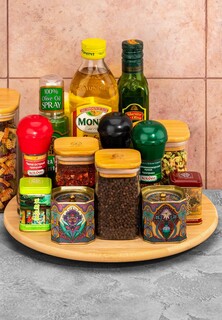 Подставка для кухонных инструментов Elan Gallery бамбуковая крутящаяся 30х30х1,2 см
