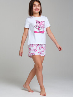 Комплект трикотажный фуфайка футболка шорты пижама пояс Playtoday
