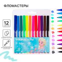 Фломастеры, 12 цветов, холодное сердце Disney