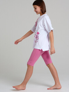 Комплект трикотажный фуфайка футболка бриджи пижама брюки классического пояс Playtoday