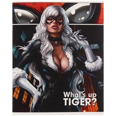 Тетрадь 48 листов в клетку, картонная обложка, человек-паук Marvel