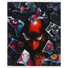 Тетрадь 48 листов в клетку, картонная обложка, человек-паук Marvel