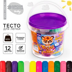 Тесто для лепки. большой игровой набор: 12 цветов Школа талантов