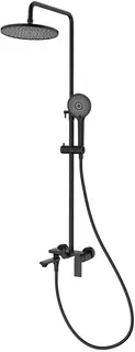 Душевая система Splenka S05.24.06 250 мм, со смесителем, черный матовый