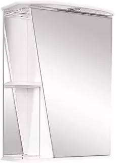 Зеркальный шкаф Misty Бриз Э-Брз02055-01СвП 55x72 см R, с подсветкой, выключателем, белый глянец