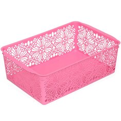 Корзина 38х25х12.5 см, прямоугольная, пластик, Бытпласт, Floral, С12874