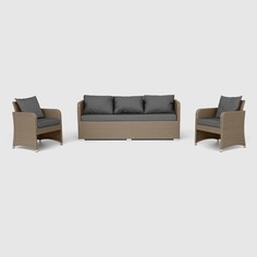 Комплект мебели NS Rattan LWS 21 коричневый с серым 3 предмета