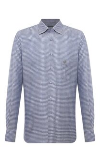 Рубашка из хлопка и льна Stefano Ricci