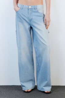 брюки джинсовые женские Джинсы carpenter fit прямые в полоску Befree