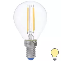 Лампа светодиодная филаментная Airdim форма шар E14 5 Вт 500 Лм свет тёплый Uniel