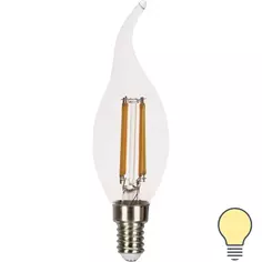 Лампа светодиодная Gauss LED Filament E14 11 Вт свеча на ветру прозрачная 720 лм, тёплый белый свет