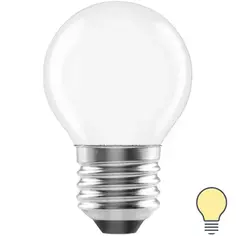 Лампа светодиодная Lexman E27 220-240 В 5 Вт шар матовая 600 лм теплый белый свет