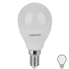 Лампа светодиодная Osram шар 5Вт 470Лм E14 нейтральный белый свет