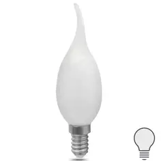 Лампа светодиодная Gauss Filament Milky Е14 9 Вт свеча на ветру 610 Лм нейтральный белый свет