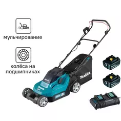 Газонокосилка аккумуляторная Makita DLM382 36 В 38 см 2x4 Ач АКБ и ЗУ входит в комплект