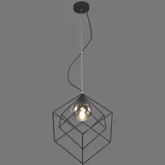 Люстра потолочная Vitaluce Куб 3D 1 лампа 3м² E27 цвет черный матовый