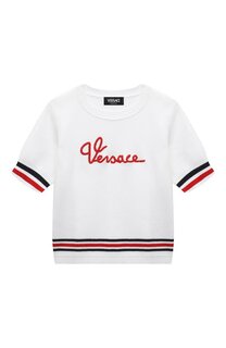 Хлопковый пуловер Versace