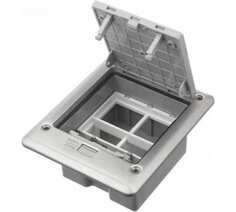 Люк Ecoplast 70025 LUK/2+2ST66 встраиваемый на 2 поста (45х45мм)+2 модуля (45х22,5) без коробки, IP66, сталь