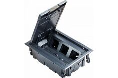 Люк Ecoplast 70062 LUK/6 в пол на 6 постов с суппортом и коробкой (45х45мм) 70060+70160, пластик