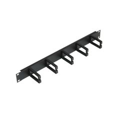 Органайзер Ecoplast 87010 кабельный 1U, черный, горизонтальный