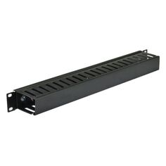 Органайзер Ecoplast 87011 кабельный 1U перфорированный черный, горизонтальный