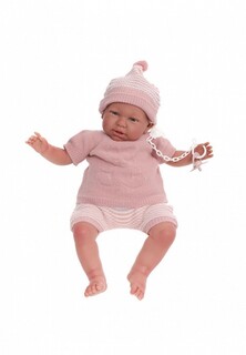 Кукла Munecas Dolls Antonio Juan Реборн Нурия в розовом, 52 см, мягконабивная