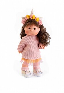Кукла Munecas Dolls Antonio Juan девочка Ирис в образе единорога, 38 см, виниловая