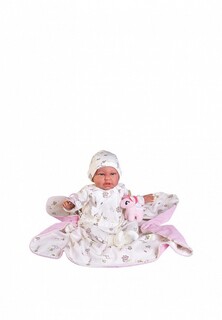 Кукла Munecas Dolls Antonio Juan Реборн Лидия в розовом, 52 см, мягконабивная