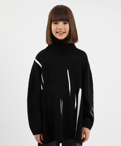 Свитер оверсайз черный Gulliver (164)