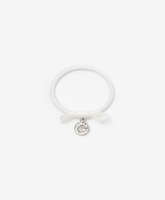 Резинка для волос с навесной деталью белая для девочки Gulliver (One size)