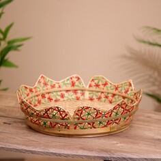 Ваза плетеная, из бамбука 40х40х10 см NO Brand