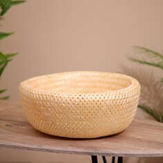 Ваза плетеная, из бамбука 40х40х18 см NO Brand