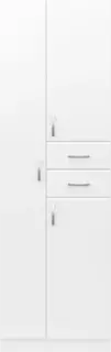 Пенал Misty Мисти Э-05060-01Бк напольный, с бельевой корзиной, белый глянец