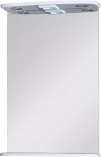 Зеркало Misty Магнолия Э-Маг02050-01Св 50x72 см, с подсветкой, выключателем, белый глянец