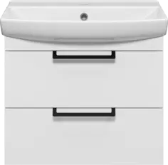 Тумба под раковину Misty Клермонт Э-Кле01060-011П2Я 56 см, подвесная, белый матовый