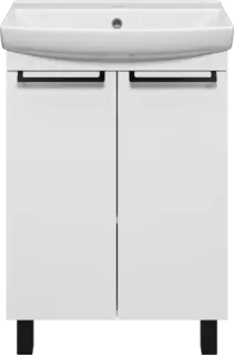 Тумба под раковину Misty Клермонт Э-Кле01060-012 56 см, напольная, белый матовый