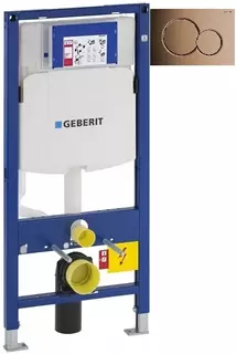 Инсталляция для унитаза Geberit Duofix Sigma 01 111.300.00.5 + 111.815.00.1 + 115.770.DT.5 с кнопкой смыва, латунь