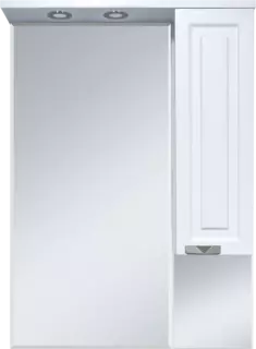 Зеркальный шкаф Misty Терра П-Тер02070-011П 69x100,1 см R, с подсветкой, выключателем, белый матовый