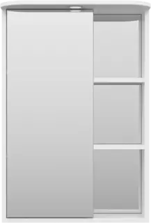 Зеркальный шкаф Misty Венера П-Внр04055-01СвЛ 55x80 см L, с подсветкой, выключателем, белый глянец