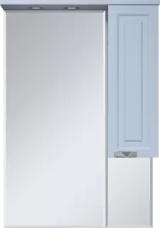 Зеркальный шкаф Misty Терра П-Тер02070-0501П 69x100,1 см R, с подсветкой, выключателем, серый матовый