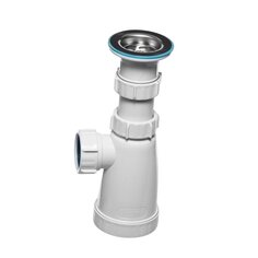 Сифон для умывальника, трубный, 1 1/2", полипропилен, ИНКОПЛАСТ, BS4000