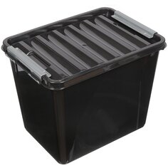 Контейнер хозяйственный 25 л, с крышкой, Полимербыт, Full Black Master Box, С50904
